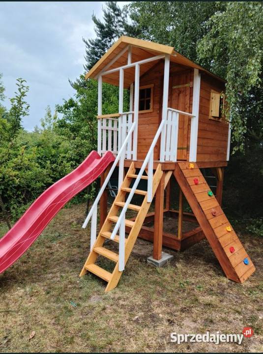 Domek dzieci plac zabaw stolik piaskownica ślizg Bliżyn