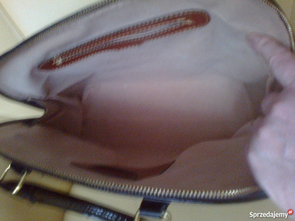 LV Alma czarna torebka kuferek lakierowana Torby i torebki