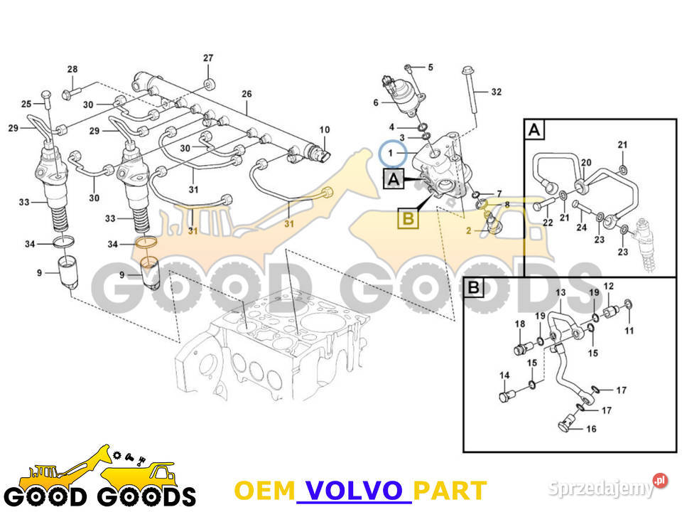 VOLVO REGULATOR CIŚNIENIA PALIWA 21638691 D8H
