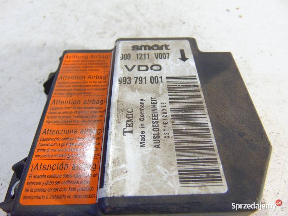 SENSOR AIR BAG AIRBAG FORTWO 450 0001211V007