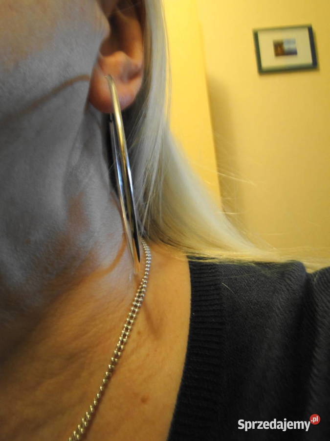 Wielkie koła kolczyki srebro 925 Zegarki i Biżuteria Warszawa