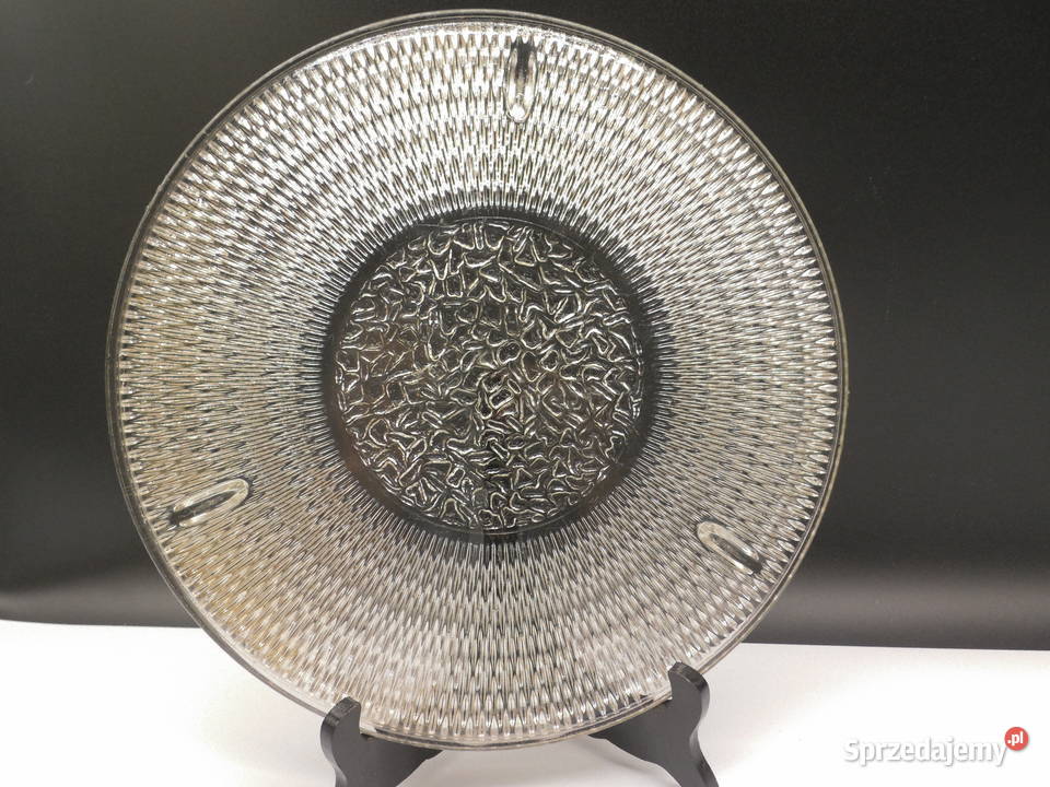 Talerz patera szklana duża ozdoba szkło Porcelana i szkło