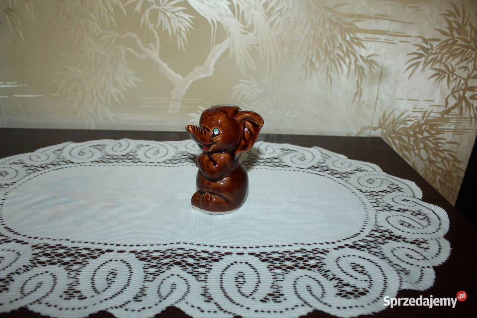 Słonik Porcelit Ceramika metka PRL Chorzów