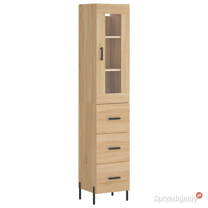 Wysoka szafka dąb sonoma 345x34x180 WM3199244 Pozostałe Warszawa