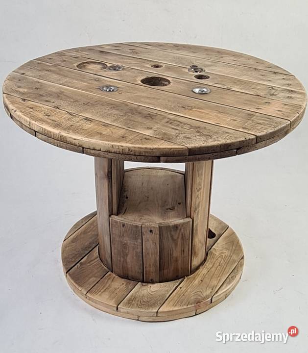 Oryginalny stolik 80 cm, półka na środku, kawowy, do salonu