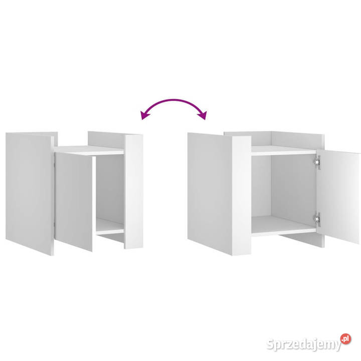 Szafka nocna biała 45x50x50 materiał mazowieckie