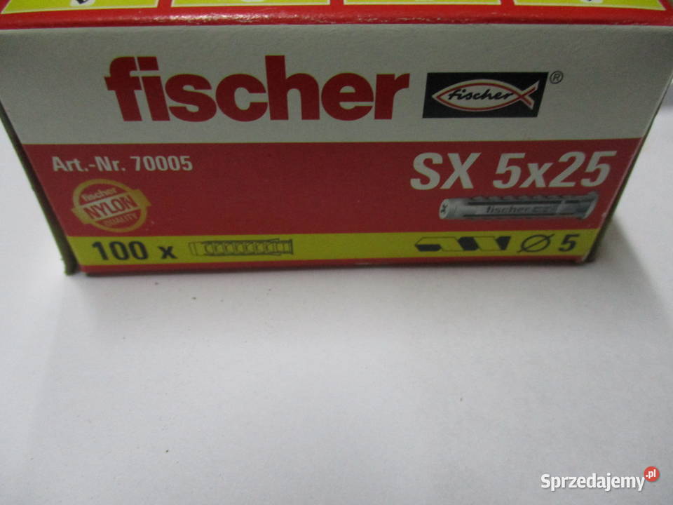 Kołek rozporowy bez wkręta Fischer sx 5x25 art Materiały budowlane Mogilno