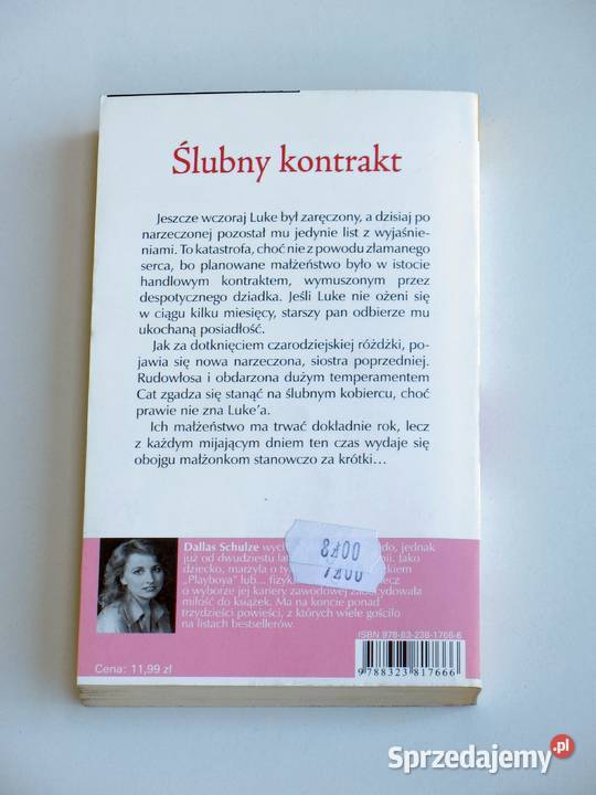 Ślubny kontrakt Dallas Schulze Kraków sprzedam