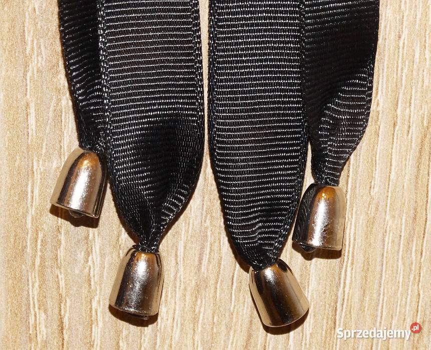 Sznurówki czarne satynowe wstążki długość 94 Gliwice