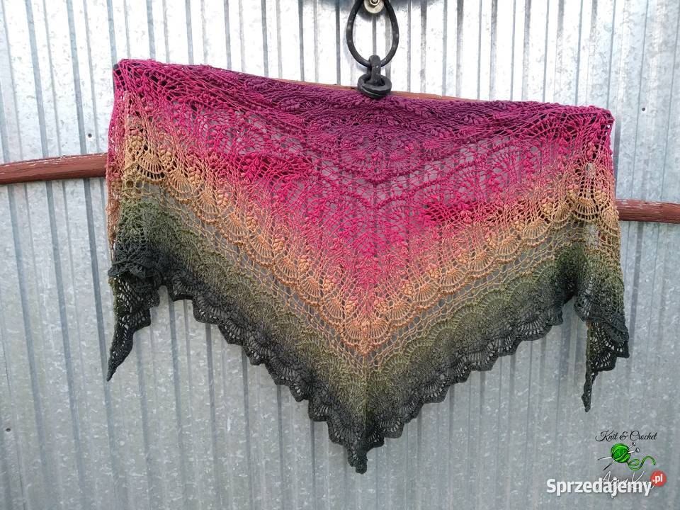 Handmade ręcznie robiona chusta na szydełku Dla kobiet świętokrzyskie Busko-Zdrój