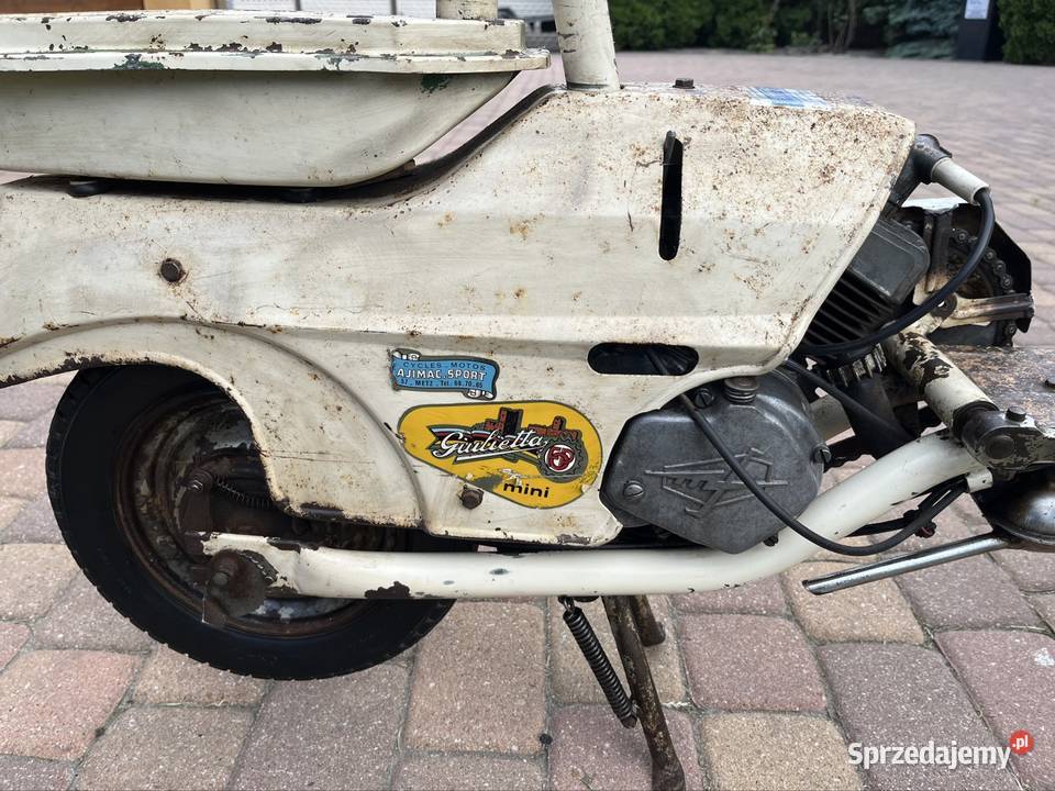 Sprawna włoska motorynka Peripoli automat 1969 akryl Żychlin