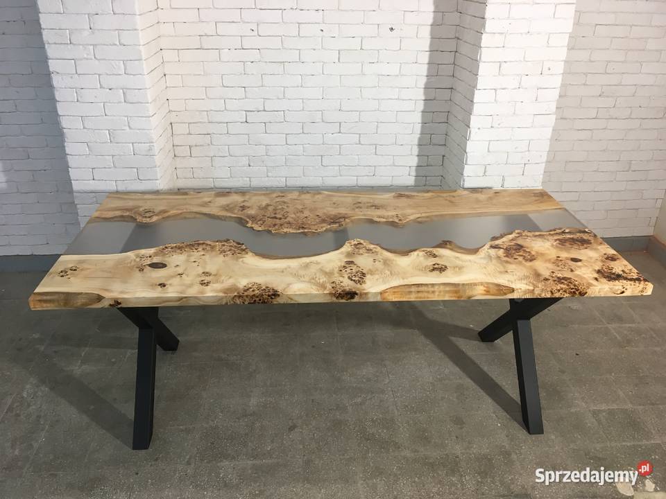 Stół z drewna i żywicy epoksydowej 180cm
