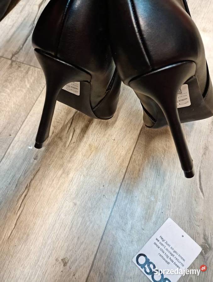 40 ASOS Design czarne Kozaki szpilki wieczorowe 26cm Kraków
