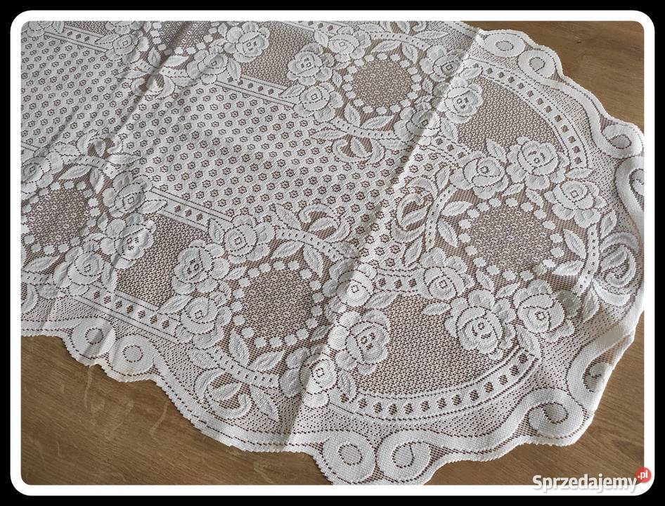 Obrus obrusik serweta koronkowa kwiaty 115 x 53 Płock