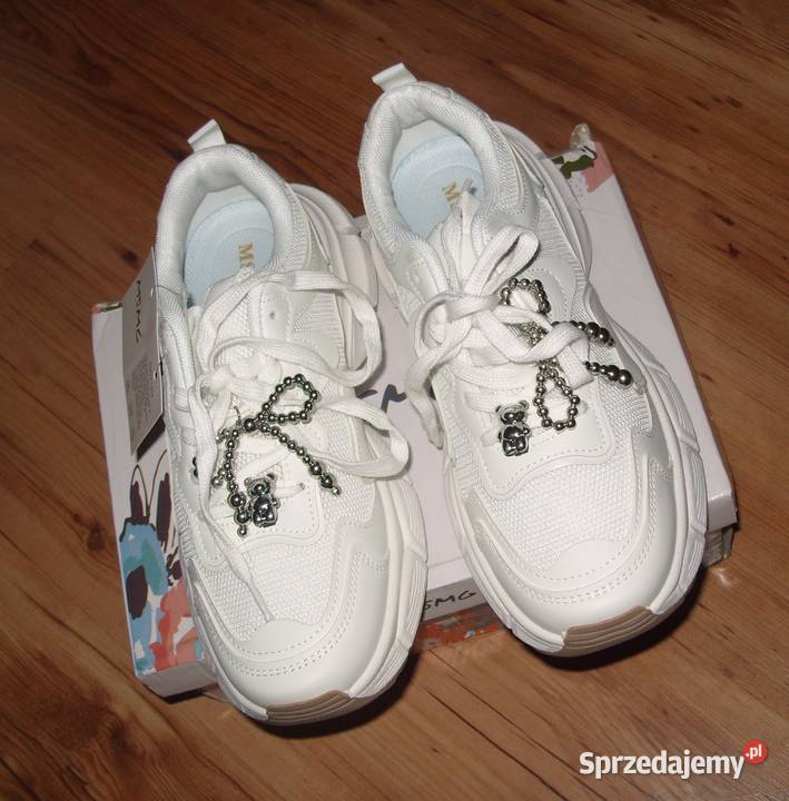 Adidasy Sneakersy ozdoby Miś kokardka siateczka 24cm Rawicz