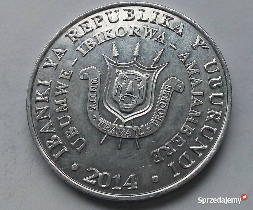 BURUNDI5 FRANCS2014 rPTAK Numizmatyka mazowieckie Legionowo sprzedam