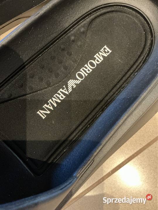 Klapki Męskie Czarne Emporio Armani 44 Nowe