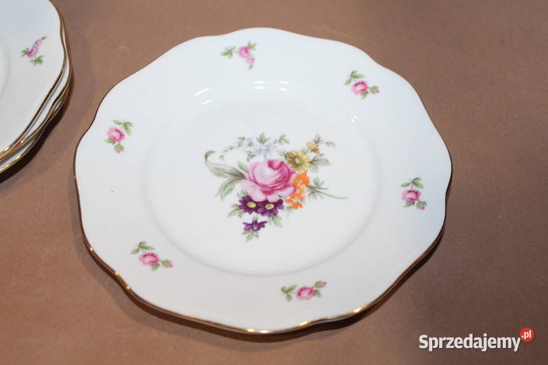 Komplet porcelanowych talerzyków 4 Bohemia 1010