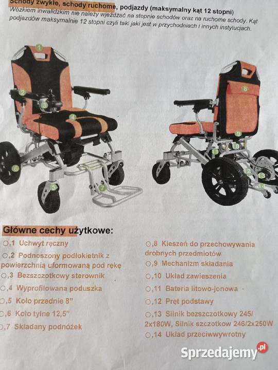 Wózek inwalidzki elektryczny yeti ye 246 stan