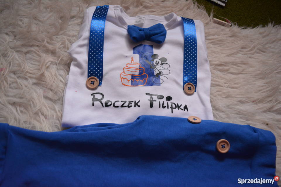 Komplet elegancik na roczek chłopiec urodziny Waćmierz
