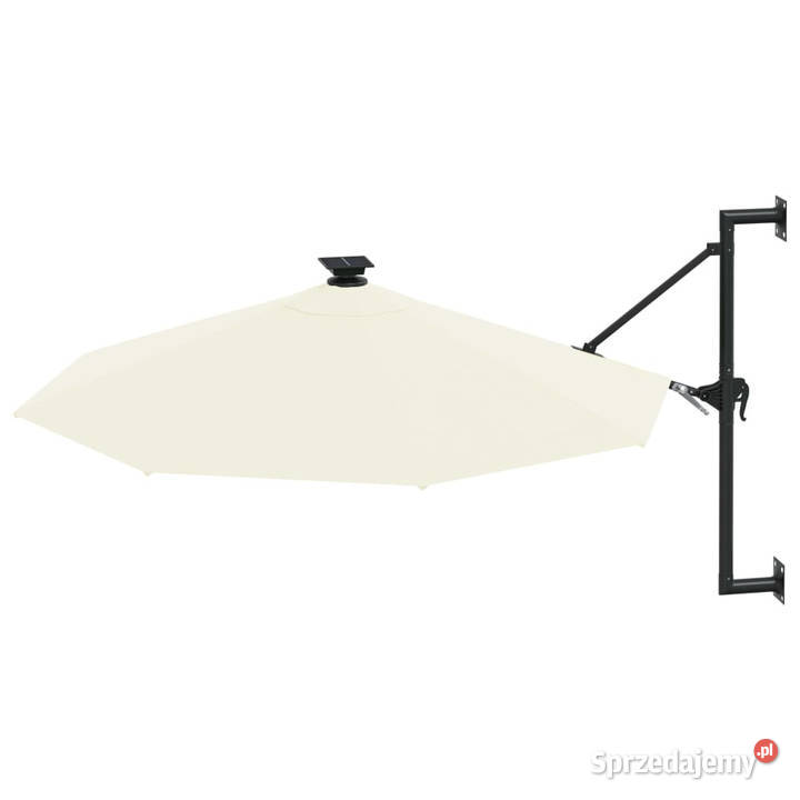 Parasol ogrodowy z LED ścienny 300 piaskowy mazowieckie Warszawa