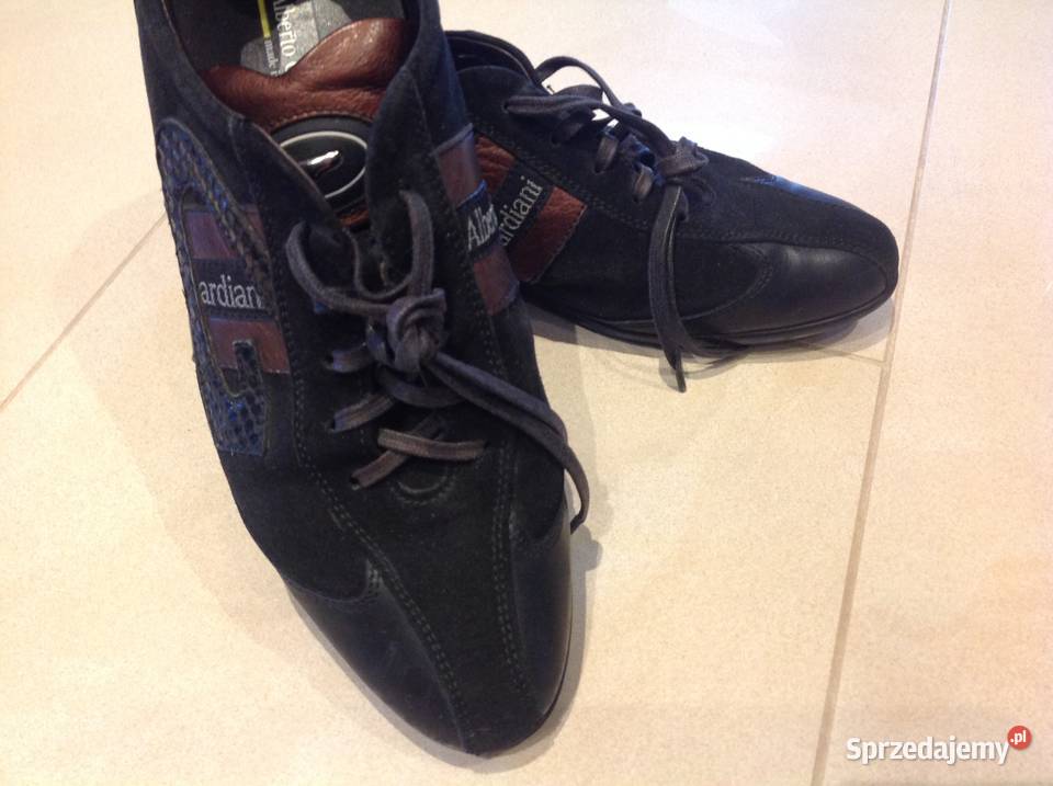 Sneakersy skórzane Buty męskie ALBERTO GUARDIANI Męskie Nowa Sól