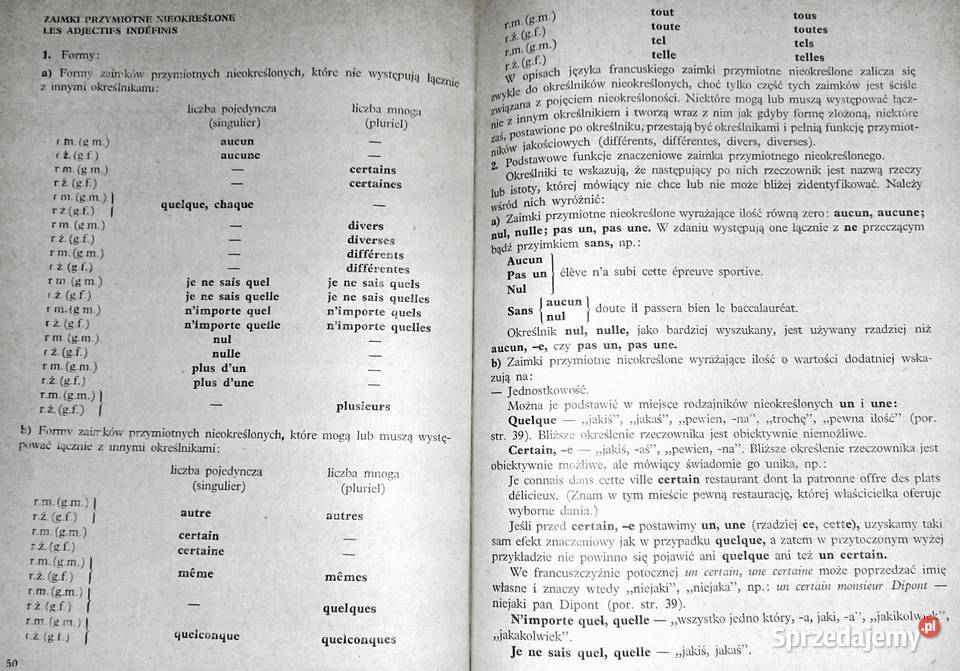 Gramatyka języka francuskiego Maria Łozińska lubelskie