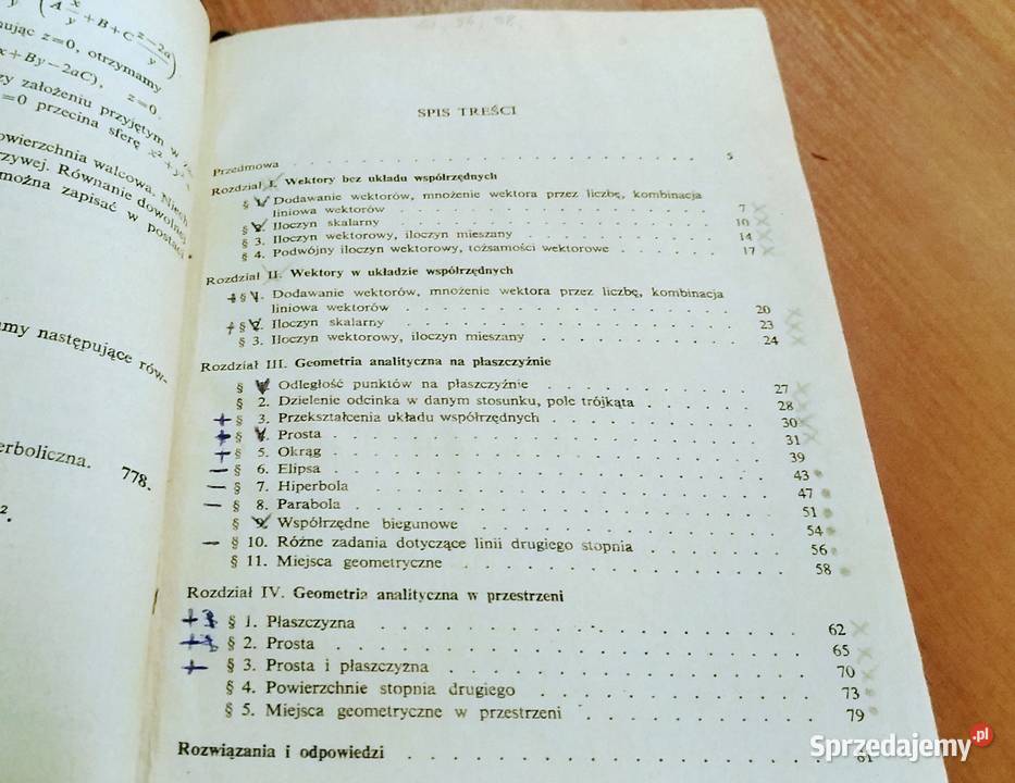 Zadania z rachunku wektorowego i geometrii sprzedam