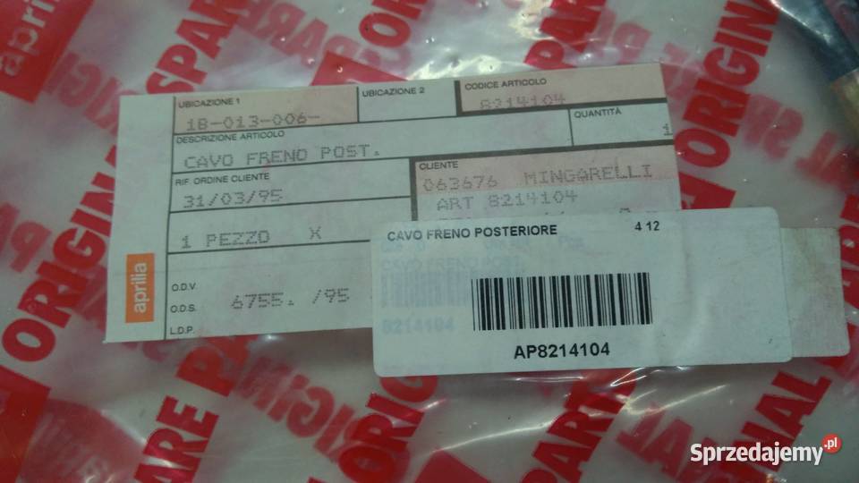 LINKA HAMULCA TYŁ ORGINAŁ APRILIA AMICO LX SPORT Bielsk Podlaski sprzedam