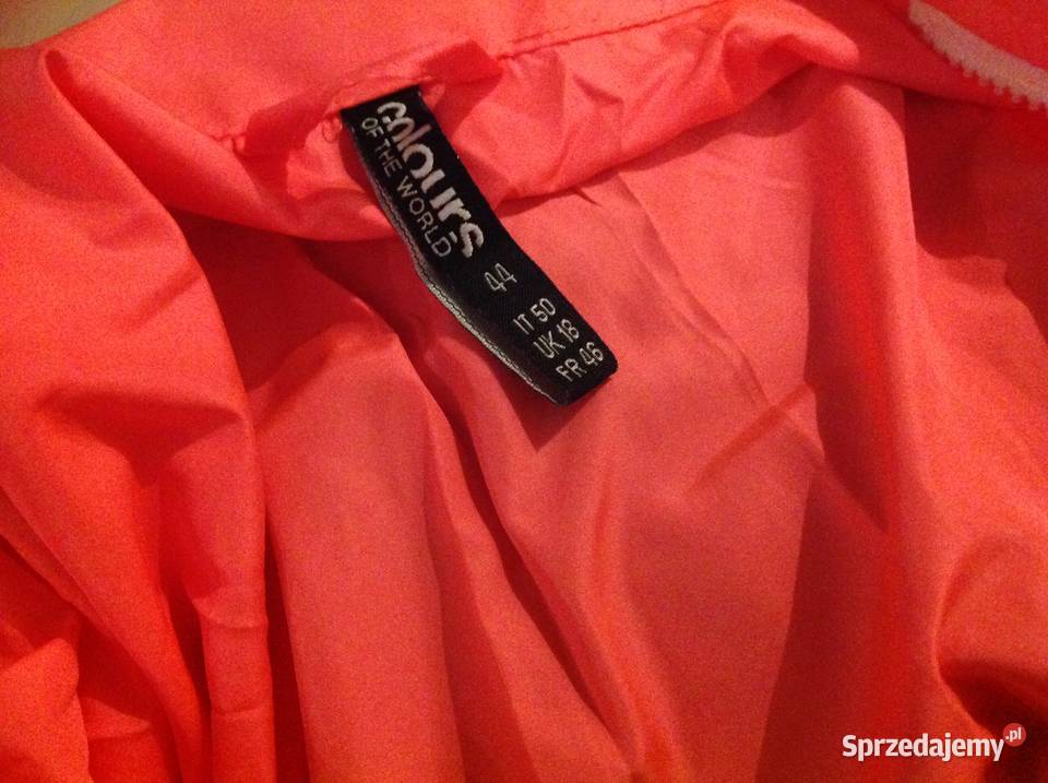 Cienka Kurtka Neon Damska LXL różowa Nowa Nowa Sól