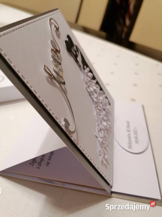 Ślub Kartka sztalugowa ręcznie wykonana w Strzebiń