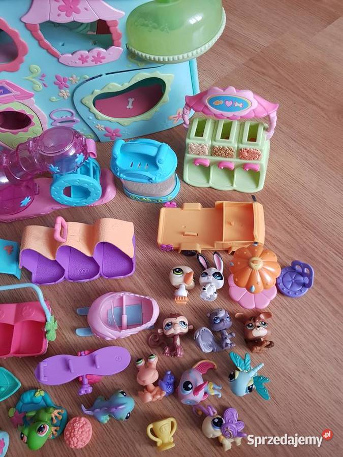Littlest pet shop mega zestaw duży domek Rożki