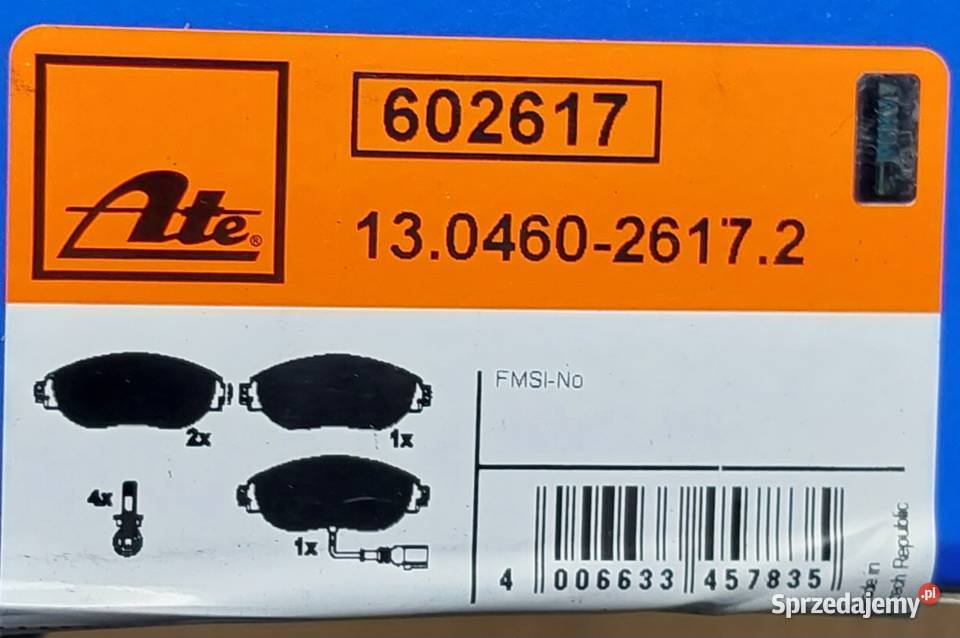 ATE KLOCKI HAMULCOWE PRZÓD VW AUDI SEAT SKODA Mielęcin sprzedam