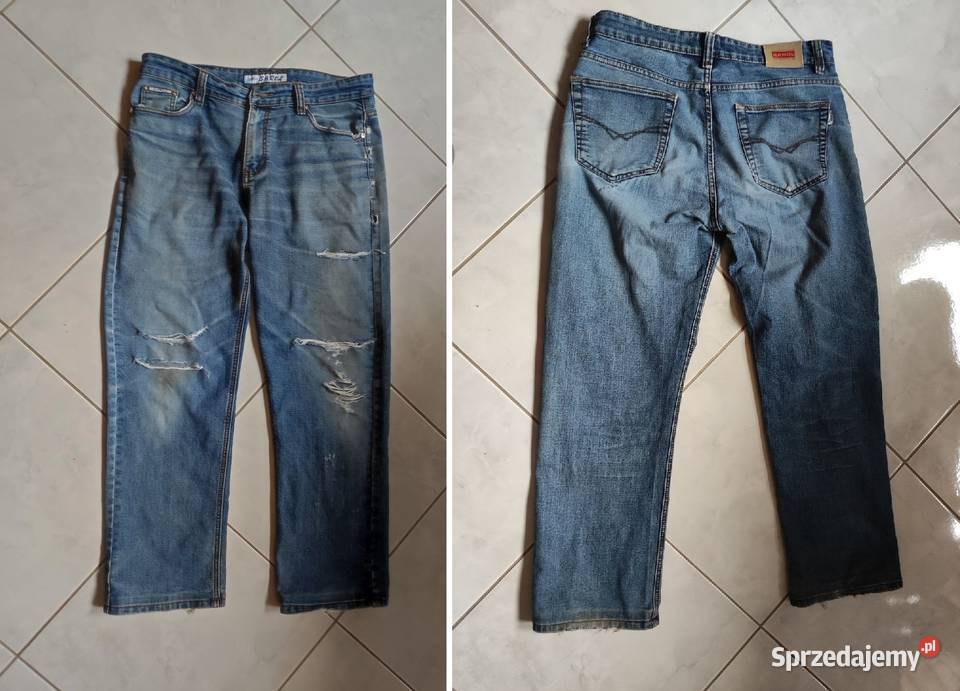 dżinsy spodnie męskie przecierane casual Rozmiar XL Kielce sprzedam