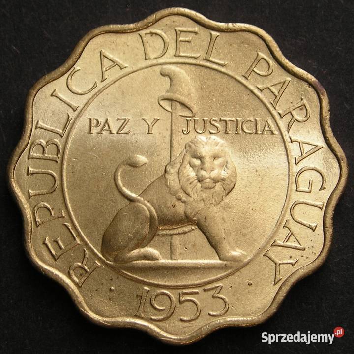 PARAGWAJ 50 CENTIMOS 1953 LEW STAN MENNICZY Łódź