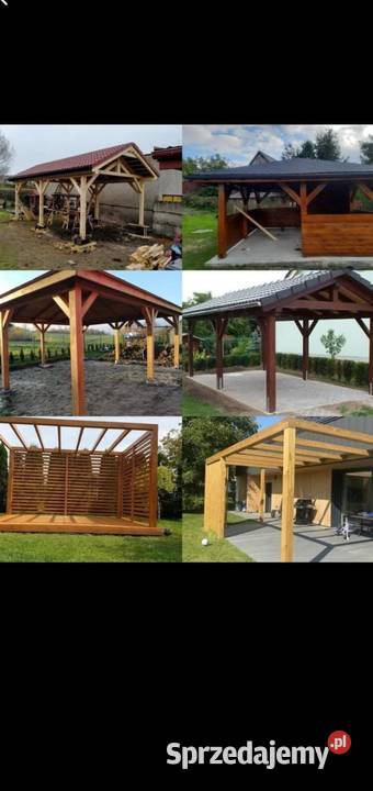 Tarasy drewniane altany wiaty garaże zadaszenia