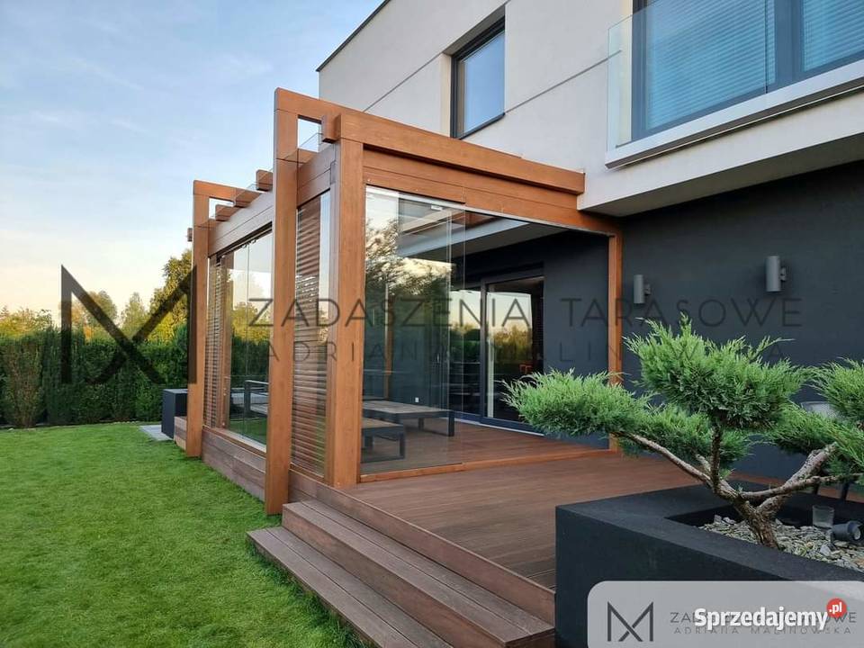 Szklany taras Nowoczesna altana ogrodowa Lublin