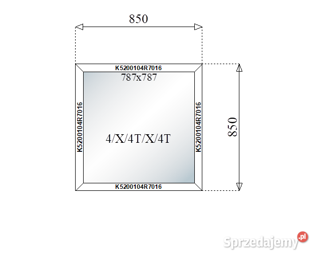 OKNO okna do obory hali warsztatu FIX 850x850 2