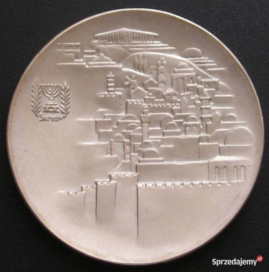 Izrael 10 lirot 1968 srebro stan 12 Łódź