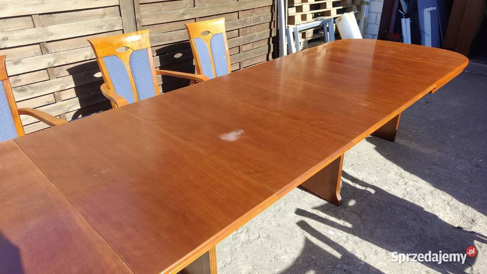 Stół KLOSE rozkładany duży do 360 6 krzeseł Warszawa