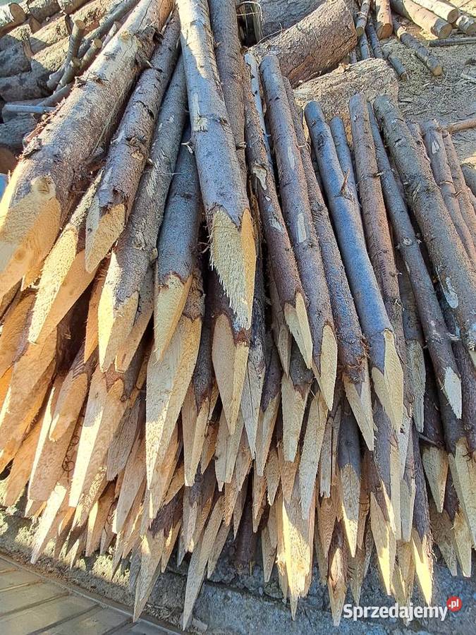 Słupki ogrodzeniowe 2 m drewniane paliki stemple Rolnictwo