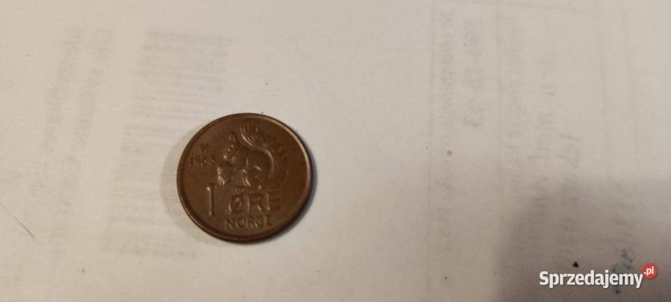 Moneta z wiewiórką 1 ore Norwegia 1963 Numizmatyka Wrocław