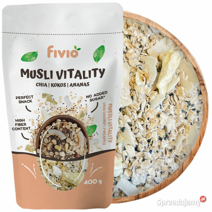 fivio Musli VITALITY chia kokos ananas 400g Brzozów