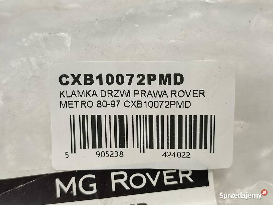 KLAMKA DRZWI PRAWY PRZÓD ROVER METRO 1990 osobowe