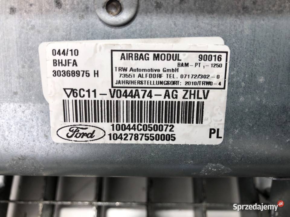 PODUSZKA POWIETRZNA PASAŻERA FORD TRANSIT V