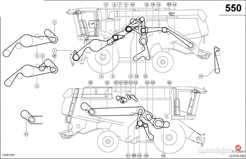 Claas Lexion 600 PASEK KLINOWY 0006448890 wielkopolskie sprzedam
