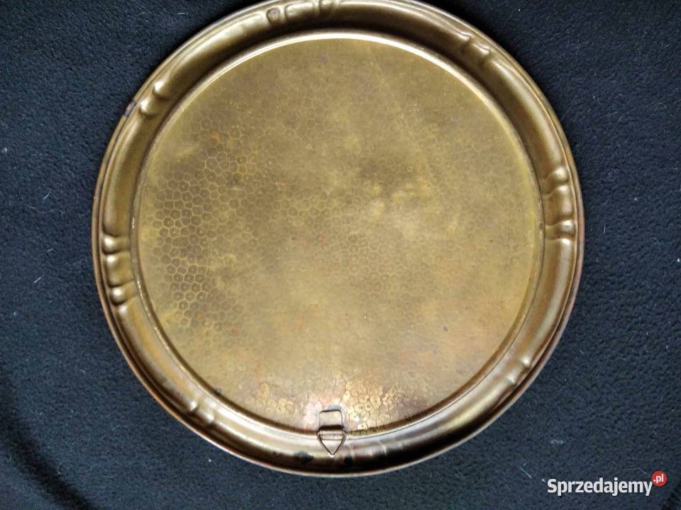 Stara miedziana taca patera talerz ozdobny Antykwariat Gdańsk