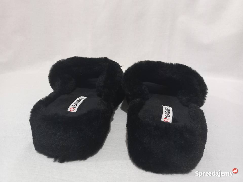 Kapcie czarne Damskie r 4041 Eleganckie NOWE