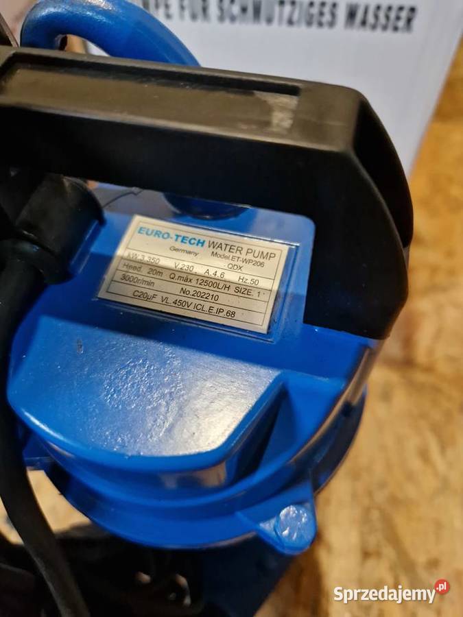 Pompa zatapialna Eurotech 3350 W 12500 lh 20 m Głogowa