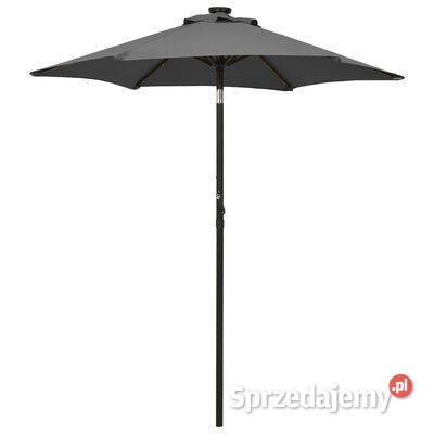 vidaXL Parasol z lampkami LED antracytowy mazowieckie Warszawa